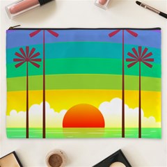 Seaside Sunrise Colorful Ocean Sea Cosmetic Bag (xxxl) by Wegoenart