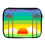 Seaside Sunrise Colorful Ocean Sea Apple iPad 2/3/4 Zipper Cases Front