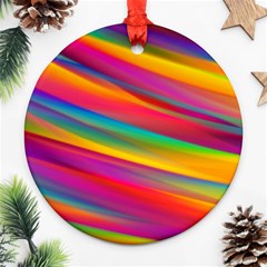 Colorful Background Ornament (round) by Wegoenart