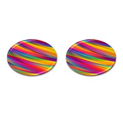 Colorful Background Cufflinks (oval) by Wegoenart