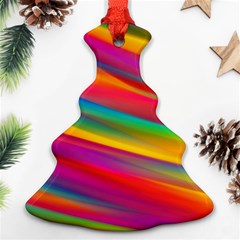 Colorful Background Ornament (christmas Tree)  by Wegoenart