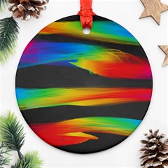 Abstarct Pattern Colorful Background Ornament (round) by Wegoenart