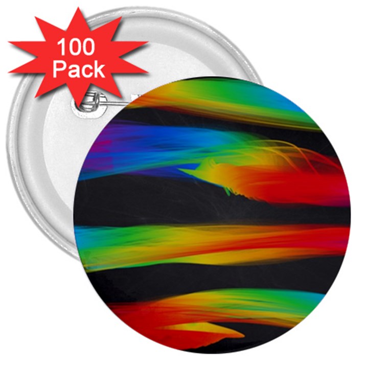 Abstarct Pattern Colorful Background 3  Buttons (100 pack) 