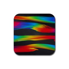 Abstarct Pattern Colorful Background Rubber Coaster (square)  by Wegoenart