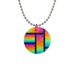 Background Colorful Abstract 1  Button Necklace by Wegoenart