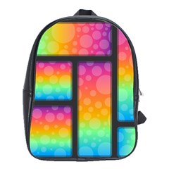 Background Colorful Abstract School Bag (large) by Wegoenart