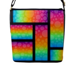 Background Colorful Abstract Flap Closure Messenger Bag (l) by Wegoenart