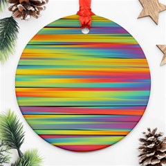 Colorful Background Pattern Ornament (round) by Wegoenart