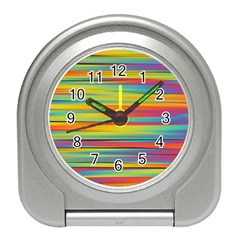 Colorful Background Pattern Travel Alarm Clock