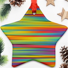 Colorful Background Pattern Star Ornament (two Sides) by Wegoenart