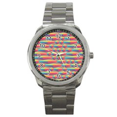 Background Abstract Colorful Sport Metal Watch by Wegoenart