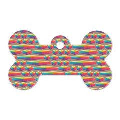 Background Abstract Colorful Dog Tag Bone (one Side)