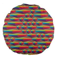 Background Abstract Colorful Large 18  Premium Flano Round Cushions