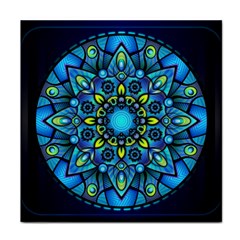 Mandala Blue Abstract Circle Face Towel