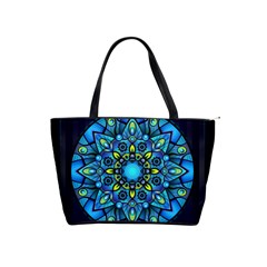 Mandala Blue Abstract Circle Classic Shoulder Handbag by Wegoenart