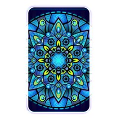 Mandala Blue Abstract Circle Memory Card Reader (rectangular) by Wegoenart