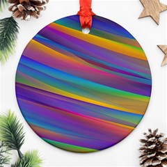 Colorful Background Ornament (round) by Wegoenart