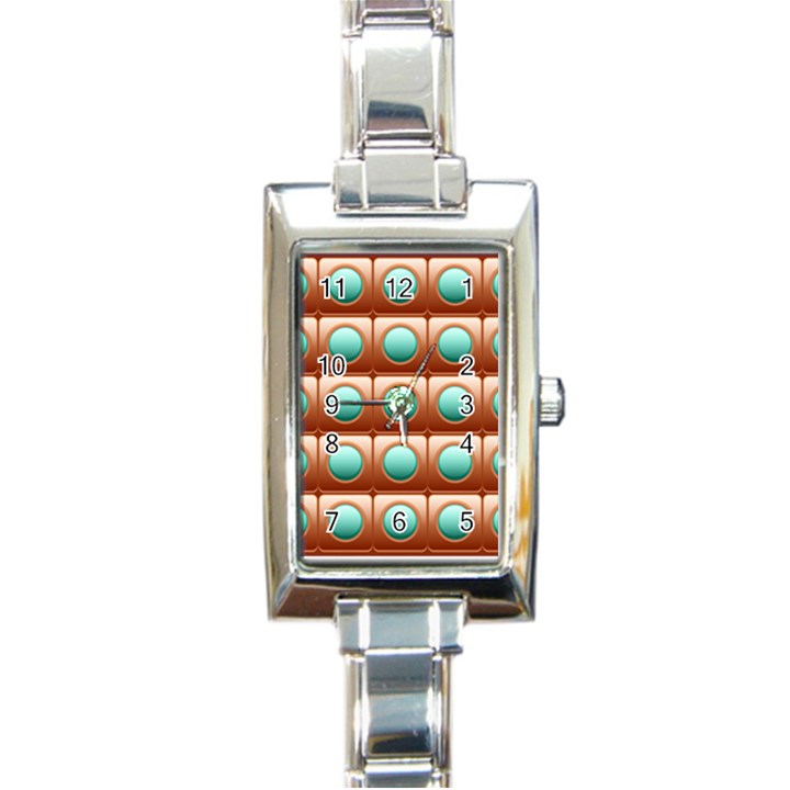 Abstract Background Circle Square Rectangle Italian Charm Watch