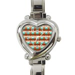 Abstract Background Circle Square Heart Italian Charm Watch Front