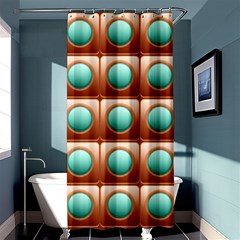 Abstract Background Circle Square Shower Curtain 36  X 72  (stall)  by Wegoenart