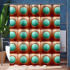 Abstract Background Circle Square Shower Curtain 60  X 72  (medium)  by Wegoenart