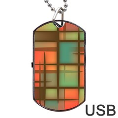 Background Abstract Colorful Dog Tag Usb Flash (two Sides) by Wegoenart