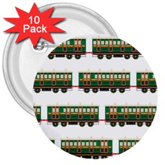 Trains Pattern Transportation 3  Buttons (10 Pack)  by Wegoenart