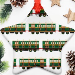 Trains Pattern Transportation Star Ornament (two Sides) by Wegoenart