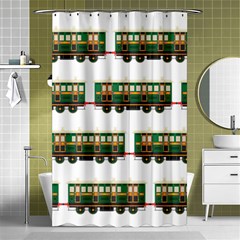 Trains Pattern Transportation Shower Curtain 48  X 72  (small)  by Wegoenart