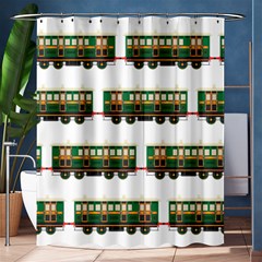 Trains Pattern Transportation Shower Curtain 60  X 72  (medium) 