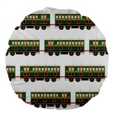 Trains Pattern Transportation Large 18  Premium Round Cushions by Wegoenart