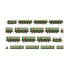 Trains Pattern Transportation Yoga Headband by Wegoenart