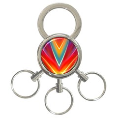 Colorful Background Art Pattern 3-ring Key Chains