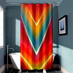 Colorful Background Art Pattern Shower Curtain 36  X 72  (stall)  by Wegoenart