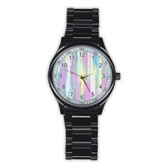 Background Abstract Pastels Stainless Steel Round Watch by Wegoenart