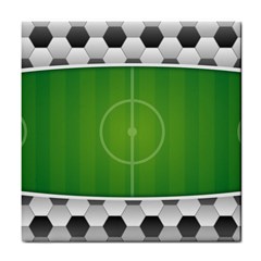 Background Sports Soccer Football Tile Coasters by Wegoenart