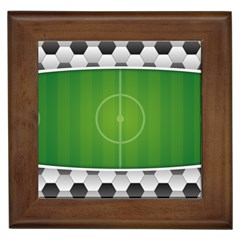 Background Sports Soccer Football Framed Tiles by Wegoenart