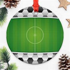 Background Sports Soccer Football Ornament (round) by Wegoenart