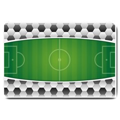 Background Sports Soccer Football Large Doormat  by Wegoenart