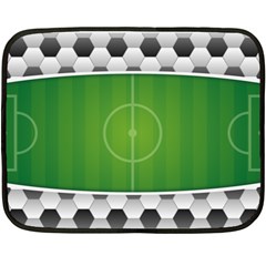 Background Sports Soccer Football Fleece Blanket (mini) by Wegoenart