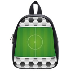 Background Sports Soccer Football School Bag (small) by Wegoenart