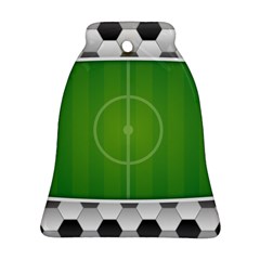 Background Sports Soccer Football Bell Ornament (two Sides) by Wegoenart