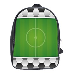 Background Sports Soccer Football School Bag (xl) by Wegoenart