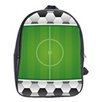 Background Sports Soccer Football School Bag (XL) Front