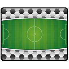 Background Sports Soccer Football Double Sided Fleece Blanket (medium)  by Wegoenart