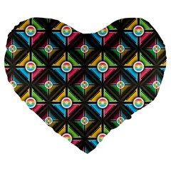 Seamless Pattern Background Abstract Large 19  Premium Heart Shape Cushions by Wegoenart