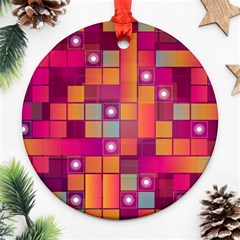 Abstract Background Colorful Ornament (round) by Wegoenart