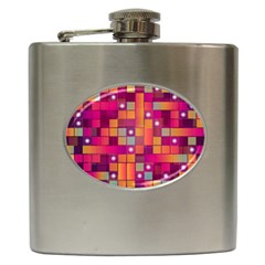 Abstract Background Colorful Hip Flask (6 Oz) by Wegoenart