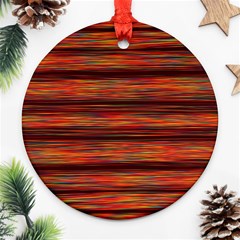 Colorful Abstract Background Strands Round Ornament (two Sides) by Wegoenart