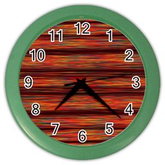 Colorful Abstract Background Strands Color Wall Clock by Wegoenart